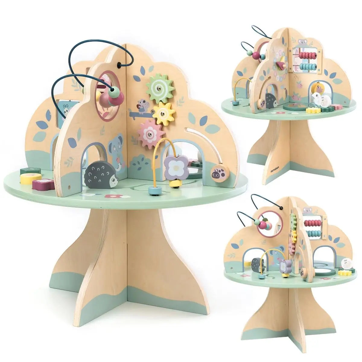 Sélection Éveil & jeux éducatifs : Table d'éveil sensoriel en bois Arbre d'activités