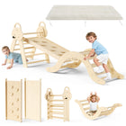 Triangle d'escalade et arche Montessori avec rampe réversible 7-en-1