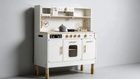 Cuisine bistrot en bois avec tablier et éclairage LED