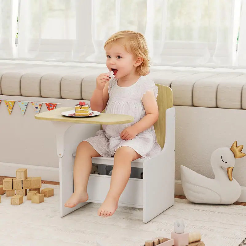 Sélection Tables & chaises : Ensemble table et chaises enfant 2-en-1 blanc