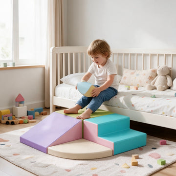 Parcours d'obstacles en mousse pour encourager l'équilibre des tout-petits