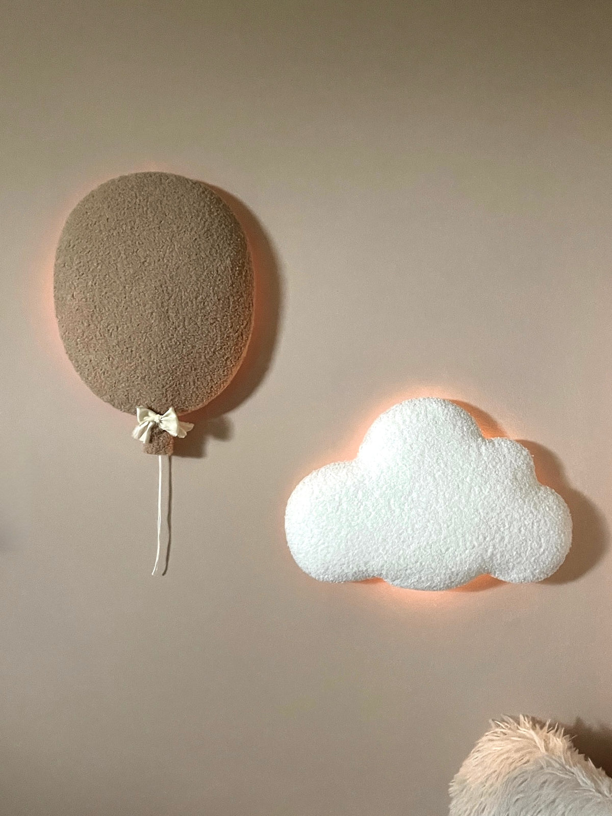 Set Brown Balloon and Big  Cloud