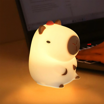 Veilleuse d'ambiance poire en silicone doux pour nuit paisible