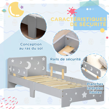 Rebords latéraux surélevés pour un sommeil serein sans basculement
