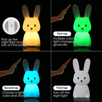Lampe de nuit en silicone lavable et incassable