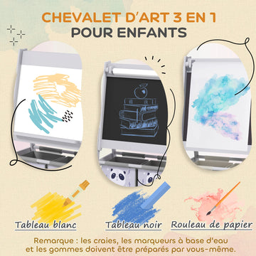 Dérouleur de rouleau de papier dessin intégré au sommet du chevalet