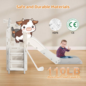 Toboggan enfant 7-en-1 avec espace d’escalade