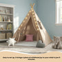 Tipi pliable avec tapis, coussins et lumières