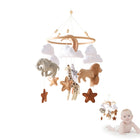 Mobile de lit en bois et feutrine - Doux Animaux