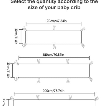 Pare-chocs de protection doux pour lit bébé avec motifs poétiques
