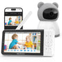 Babyphone vidéo 2K avec écran 5" et application Tuya