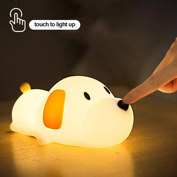 Design petit chien mignon et affectueux en silicone sans BPA