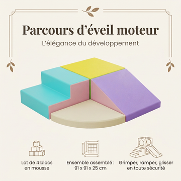 Infographie : triangle d'escalade 7-en-1 - 7 configurations, arche 94 x 45 x 34 cm, charge 50 kg