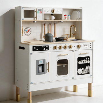 Four avec porte battante et grille de cuisson en bois